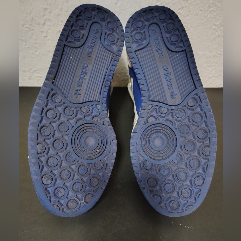 Adidas Originals Men's Forum Mid Sneaker White/ Royal Blue Size men 8 or women 9 - Picture 9 of 14